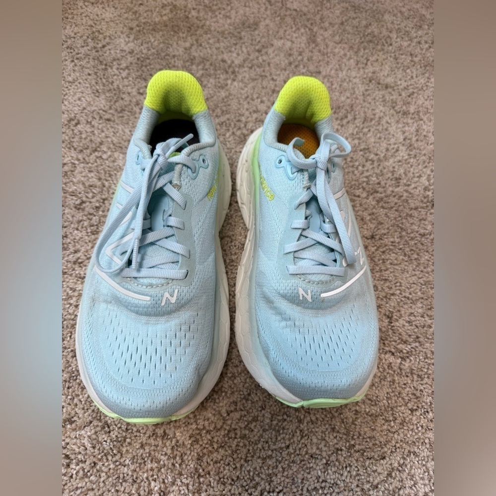 New Balance Light Blue and Neon Green Sneakers